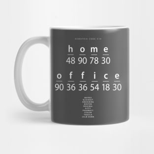 Homeoffice word code in the English Gematria Mug